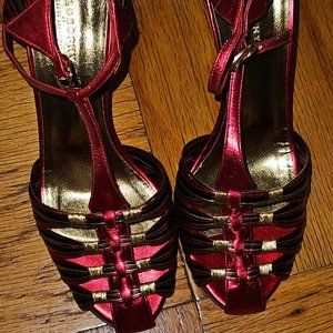 NEVER WORN: Metallic Red D'orsay EU 39/US 8.5